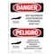 Signmission OSHA Sign, Hot Equipment Keep Out Bilingual, 10in X 7in Rigid Plastic, 7" W, 10" H, Spanish OS-DS-P-710-VS-1359 - alternate 1